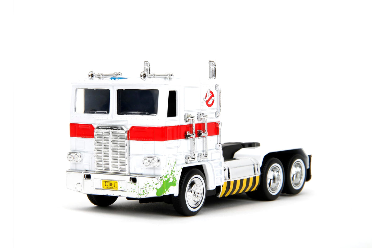 Jada Hollywood Rides Ghostbusters x Transformers Optimus Prime G1 Mashup – 1:32 Die-Cast, Opening Doors, 40th Anniversary Edition