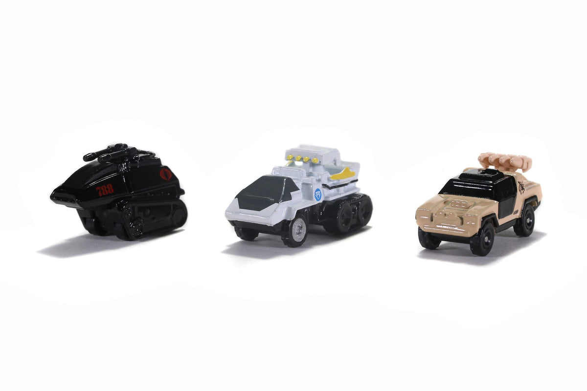 Jada GI Joe 1.65-Inch Nano 3-Pack Die-Cast Cars | Collectible Set