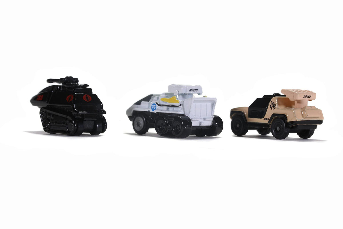 Jada GI Joe 1.65-Inch Nano 3-Pack Die-Cast Cars | Collectible Set