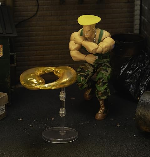 Jada Toys Street Fighter II Guile Action Figure 1:12 Scale – 6-inch Tall, Interchangeable Heads & Accessories