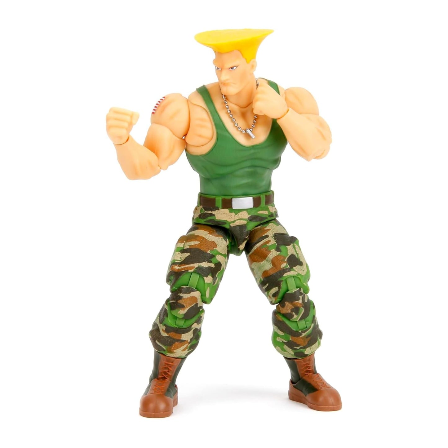 Jada Toys Street Fighter II Guile Action Figure 1:12 Scale – 6-inch Tall, Interchangeable Heads & Accessories