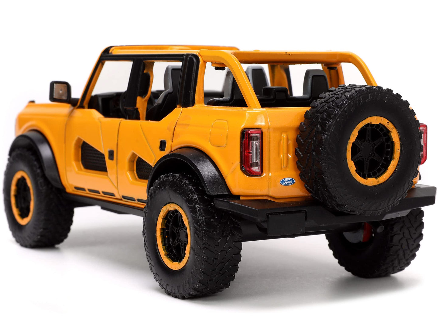 Jada Just Trucks 1:24 Ford Bronco Die-Cast – Orange with Tire Rack | Ford Licensed Collectible