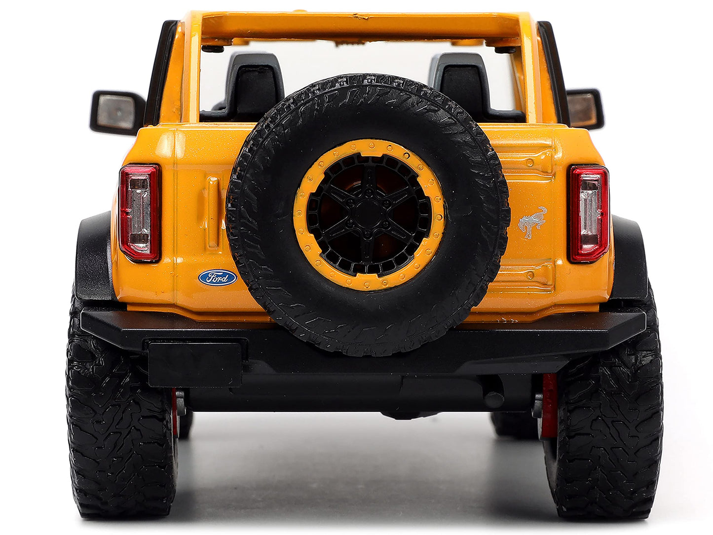 Jada Just Trucks 1:24 Ford Bronco Die-Cast – Orange with Tire Rack | Ford Licensed Collectible