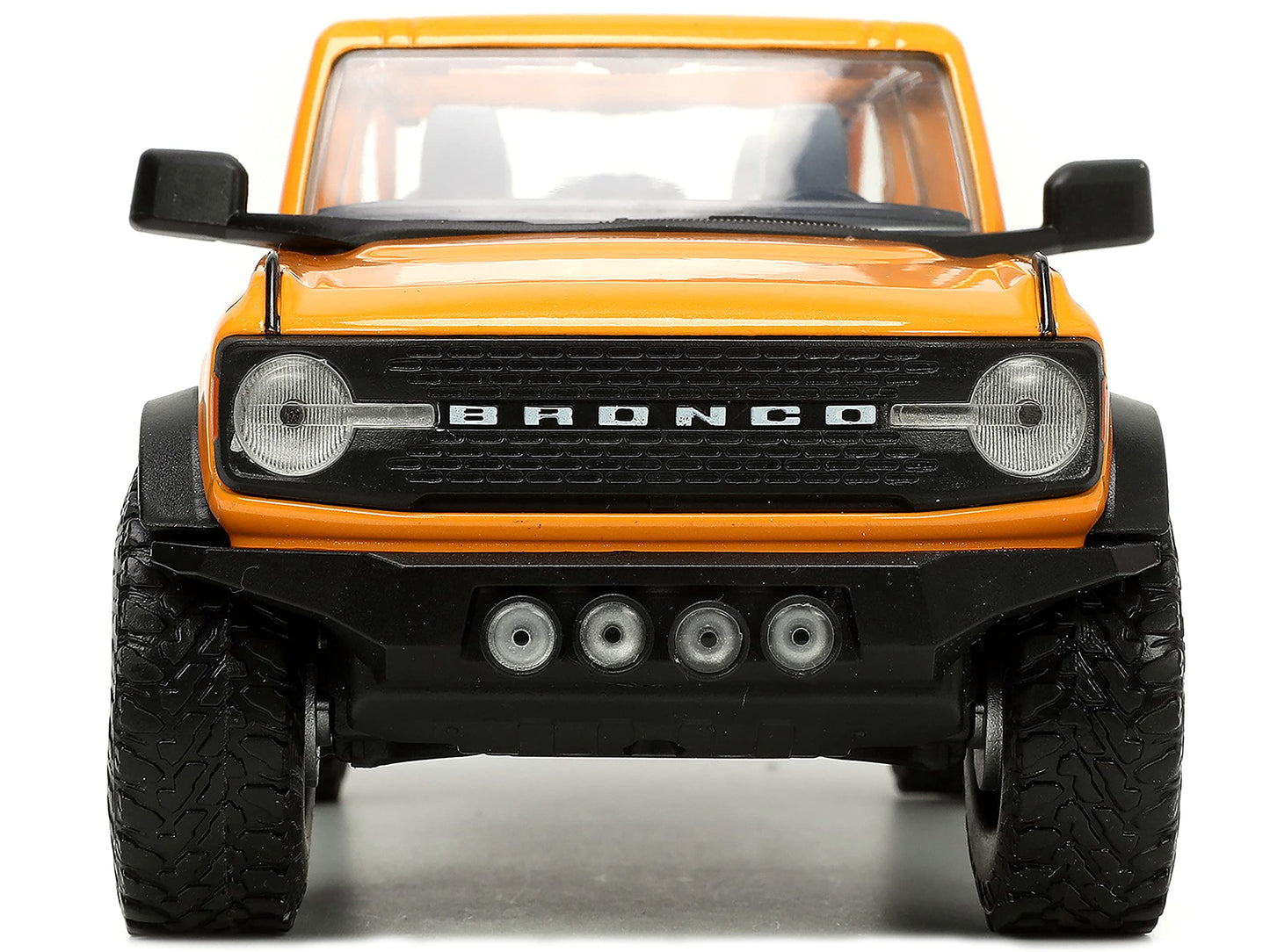 Jada Just Trucks 1:24 Ford Bronco Die-Cast – Orange with Tire Rack | Ford Licensed Collectible