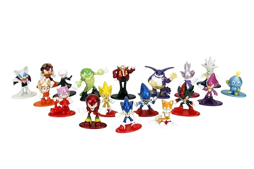 Jada Sonic The Hedgehog 1.65-inch Nano Die-Cast MetalFigs – 18-Pack Collectible Figures