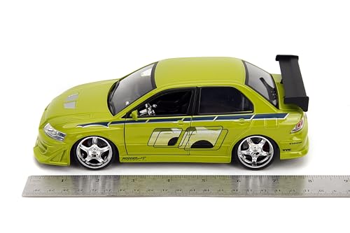Jada Toys Fast & Furious 1:24 Brian's Mitsubishi Lancer Evolution VII Die-Cast Car – Lime Green (99788)