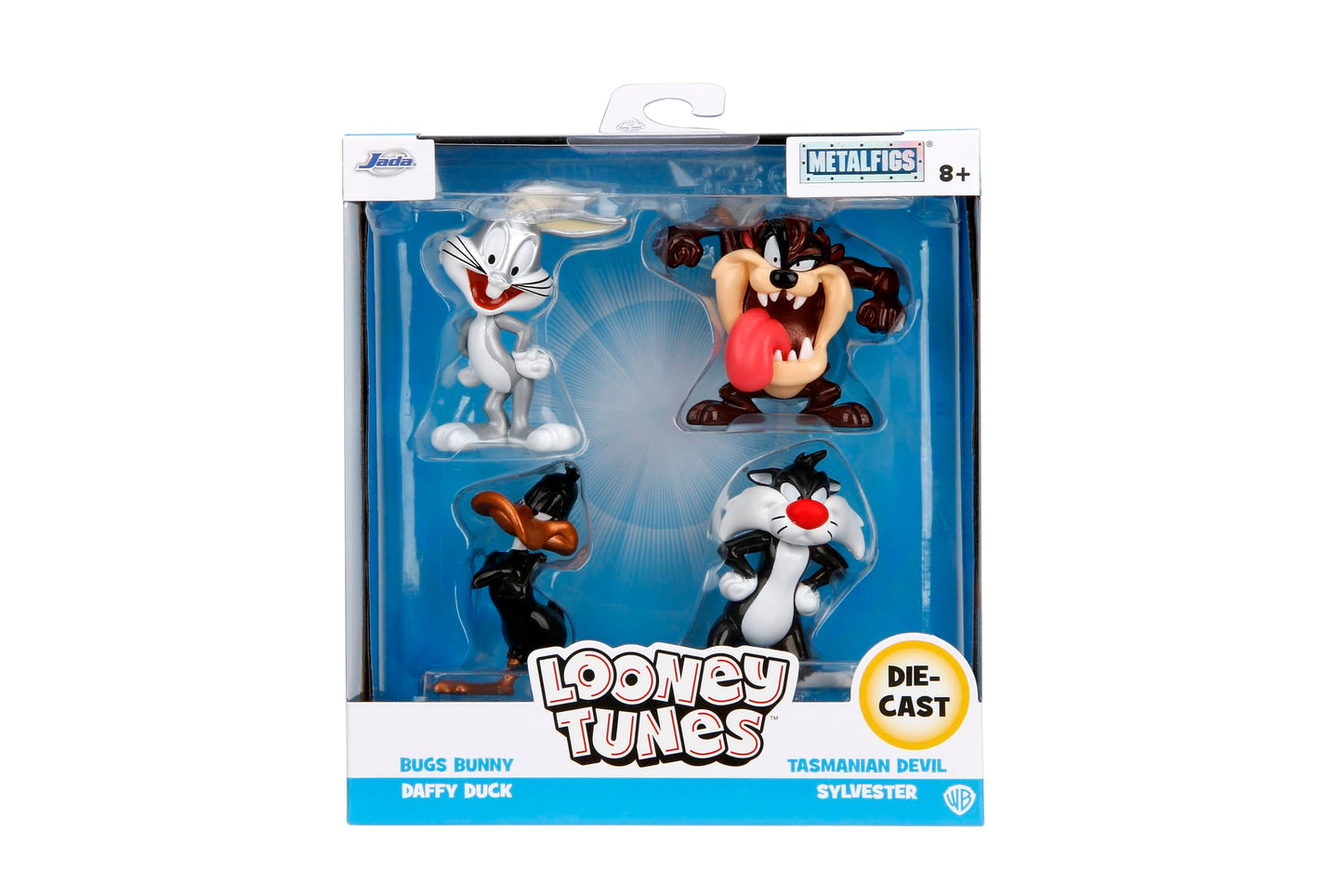 Jada Looney Tunes MetalFigs 4-Pack – Bugs Bunny, Tasmanian Devil, Daffy Duck & Sylvester 2.5-inch Metal Figures