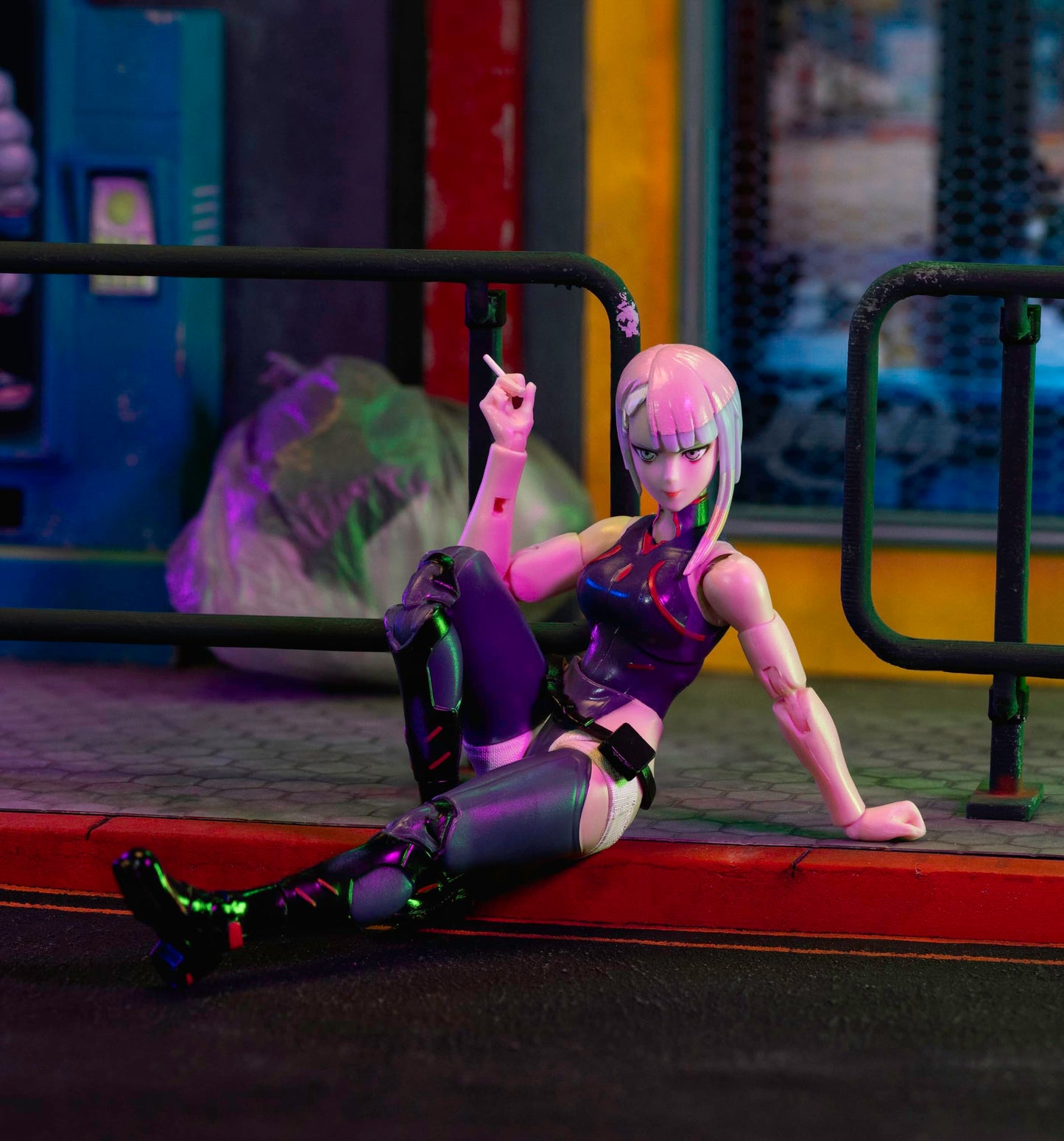 Jada Lucy 1:12 Scale Cyberpunk Edgerunners Action Figure | 5.7” Highly Articulated with Soft Goods Jacket