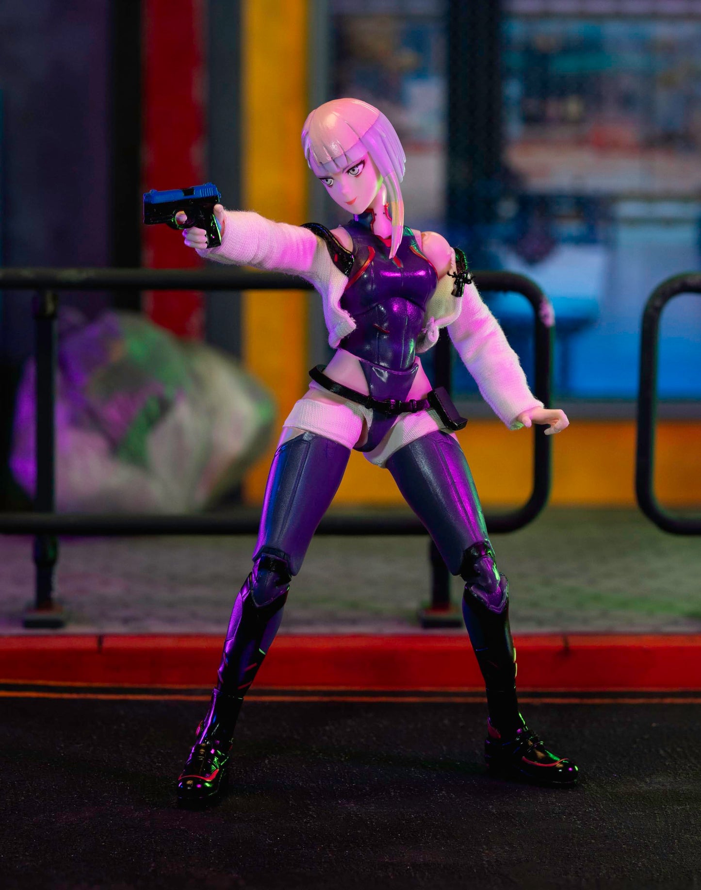 Jada Lucy 1:12 Scale Cyberpunk Edgerunners Action Figure | 5.7” Highly Articulated with Soft Goods Jacket