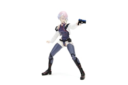 Jada Lucy 1:12 Scale Cyberpunk Edgerunners Action Figure | 5.7” Highly Articulated with Soft Goods Jacket