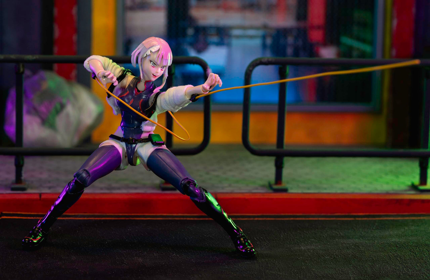 Jada Lucy 1:12 Scale Cyberpunk Edgerunners Action Figure | 5.7” Highly Articulated with Soft Goods Jacket