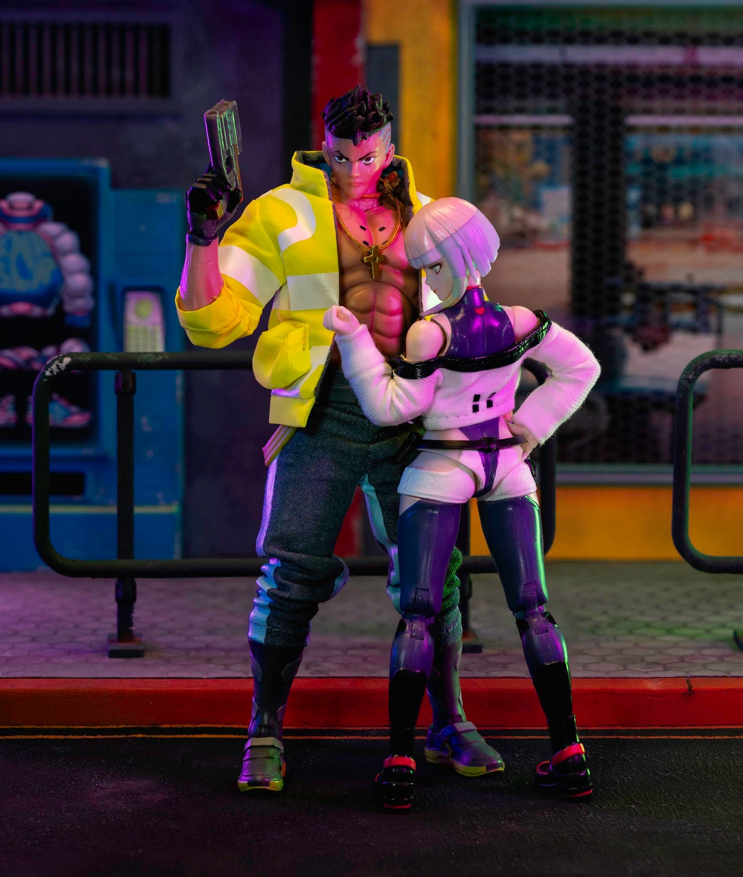 Jada Lucy 1:12 Scale Cyberpunk Edgerunners Action Figure | 5.7” Highly Articulated with Soft Goods Jacket