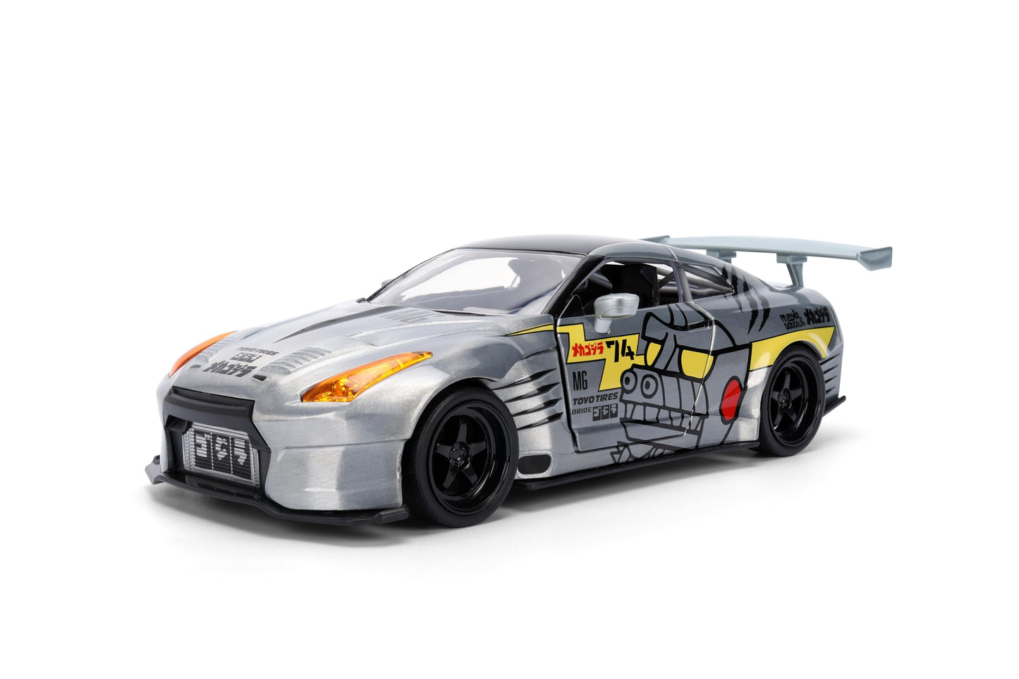 Jada Mechagodzilla w/ Nissan GT-R R35 Ben Sopra – 1:24 Die-Cast Anime Hollywood Rides Collectible