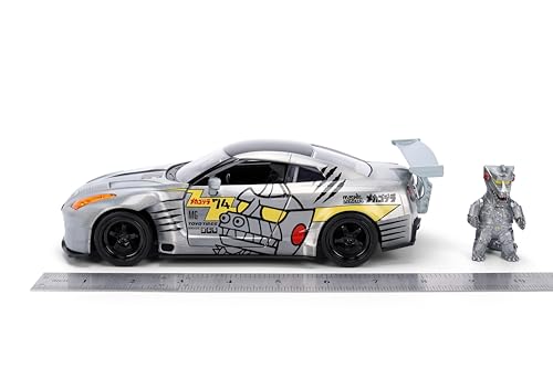 Jada Mechagodzilla w/ Nissan GT-R R35 Ben Sopra – 1:24 Die-Cast Anime Hollywood Rides Collectible