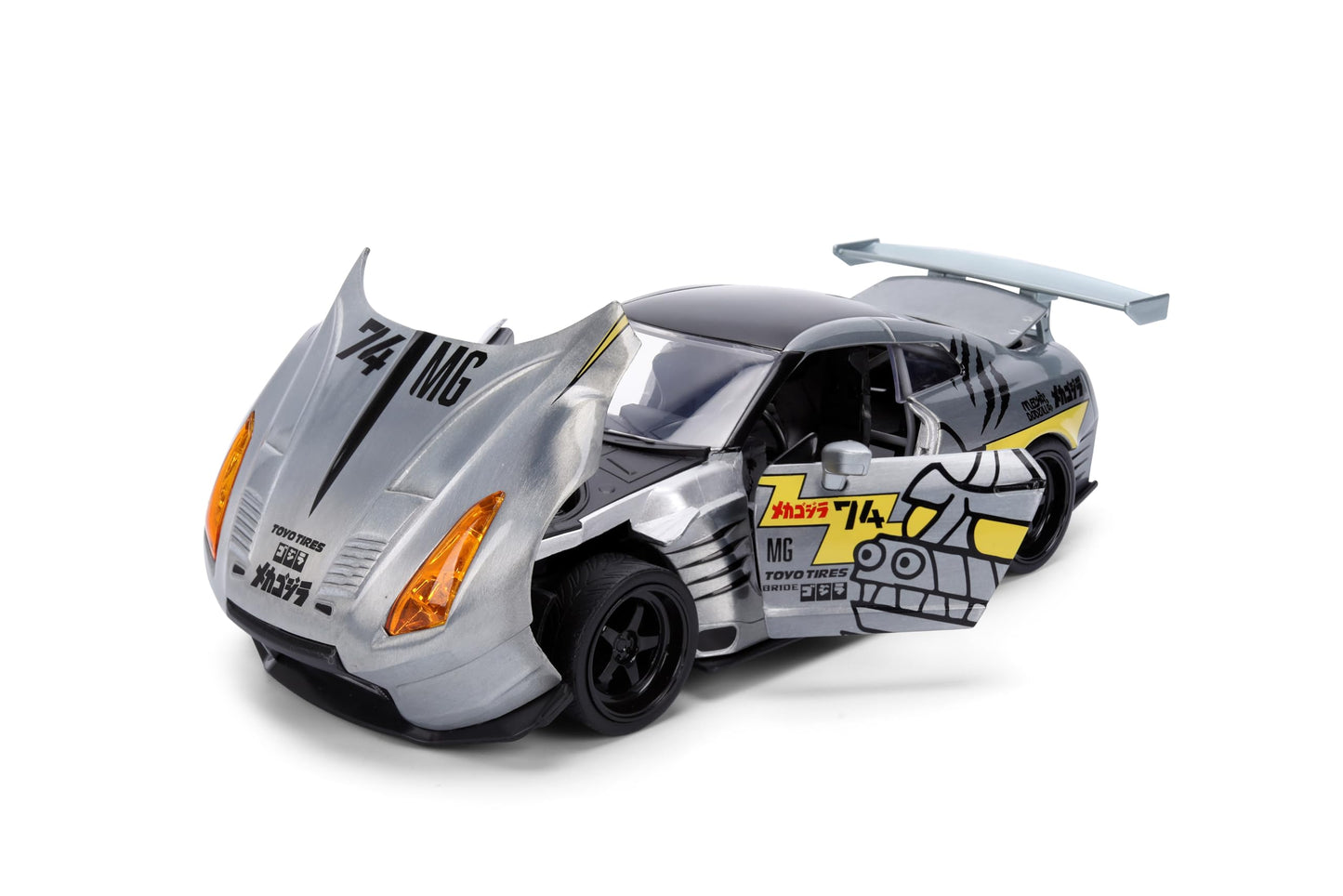 Jada Mechagodzilla w/ Nissan GT-R R35 Ben Sopra – 1:24 Die-Cast Anime Hollywood Rides Collectible