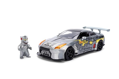 Jada Mechagodzilla w/ Nissan GT-R R35 Ben Sopra – 1:24 Die-Cast Anime Hollywood Rides Collectible