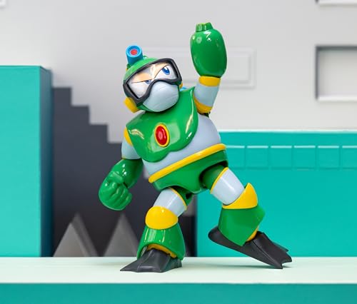 Jada Mega Man Bubble Man Action Figure – 1:12 Deluxe, 6" Fully Articulated with Collector Packaging