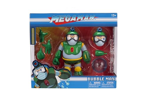 Jada Mega Man Bubble Man Action Figure – 1:12 Deluxe, 6" Fully Articulated with Collector Packaging