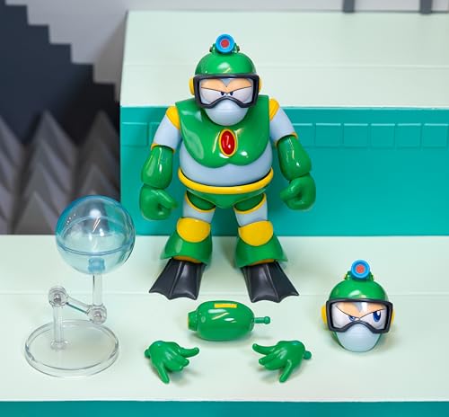 Jada Mega Man Bubble Man Action Figure – 1:12 Deluxe, 6" Fully Articulated with Collector Packaging