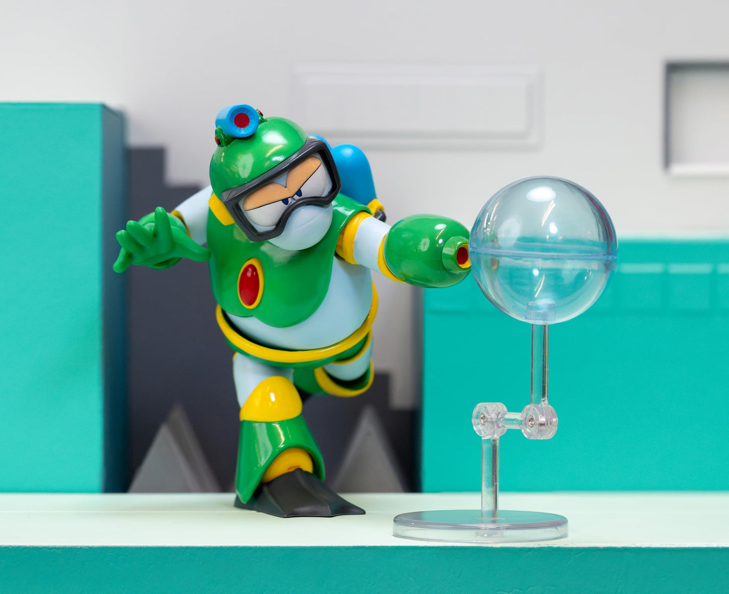 Jada Mega Man Bubble Man Action Figure – 1:12 Deluxe, 6" Fully Articulated with Collector Packaging