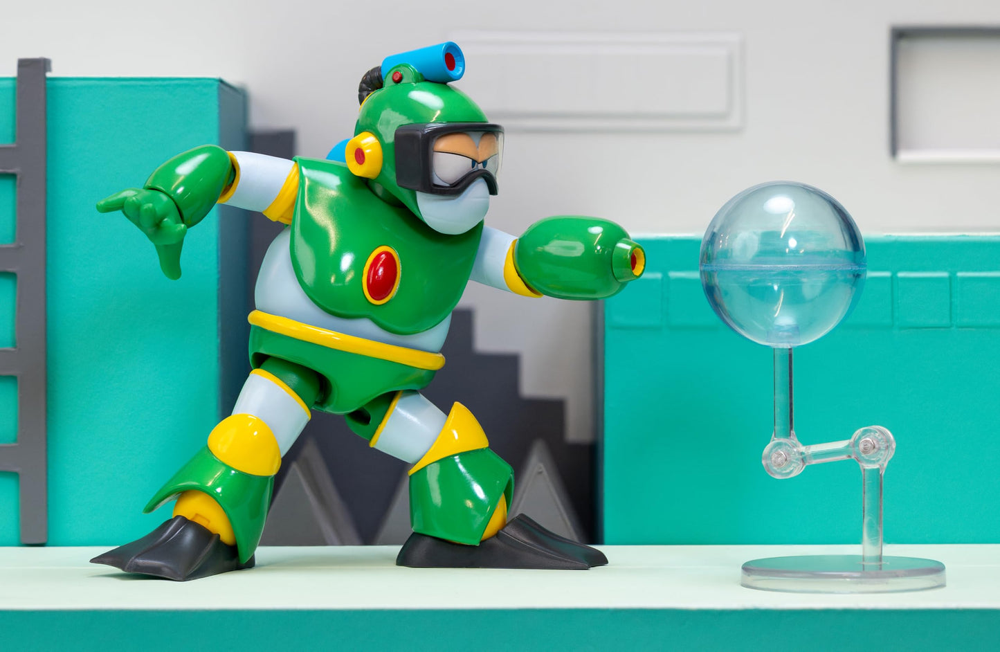 Jada Mega Man Bubble Man Action Figure – 1:12 Deluxe, 6" Fully Articulated with Collector Packaging