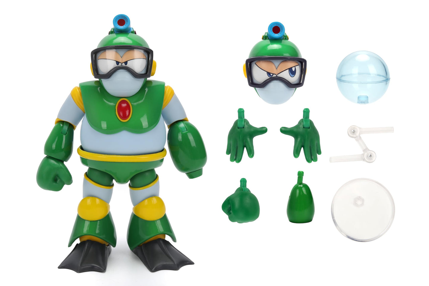 Jada Mega Man Bubble Man Action Figure – 1:12 Deluxe, 6" Fully Articulated with Collector Packaging