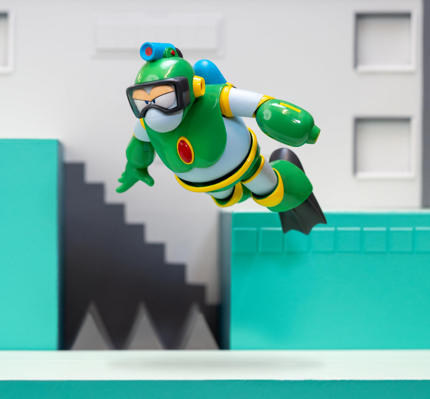 Jada Mega Man Bubble Man Action Figure – 1:12 Deluxe, 6" Fully Articulated with Collector Packaging