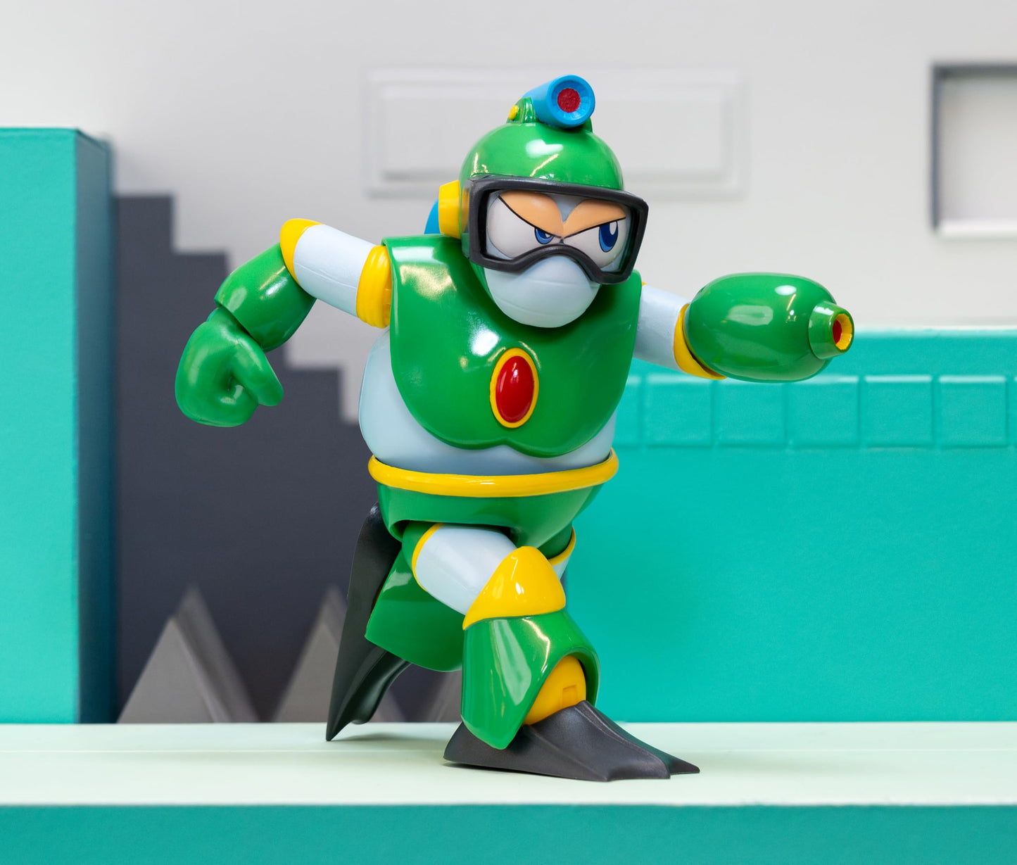 Jada Mega Man Bubble Man Action Figure – 1:12 Deluxe, 6" Fully Articulated with Collector Packaging