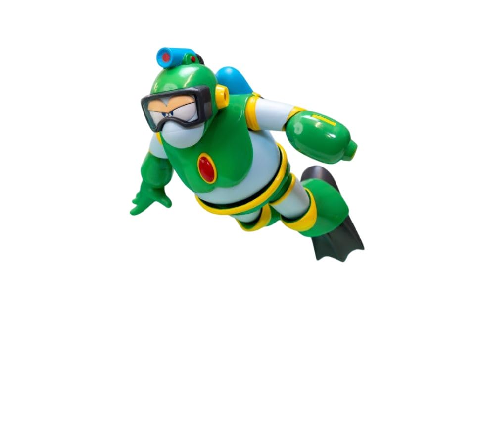 Jada Mega Man Bubble Man Action Figure – 1:12 Deluxe, 6" Fully Articulated with Collector Packaging