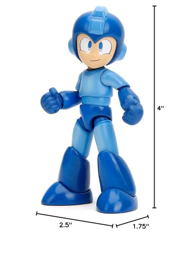 Jada Mega Man 4-Inch Action Figure – 1:12 Scale Collectible with Accessories