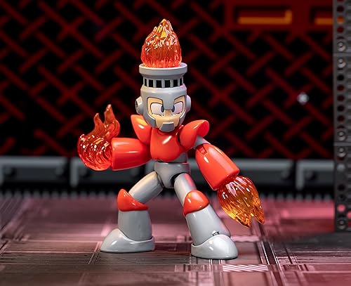 Jada Mega Man Fire Man 4" Action Figure – 1:12 Scale Collectible Toy