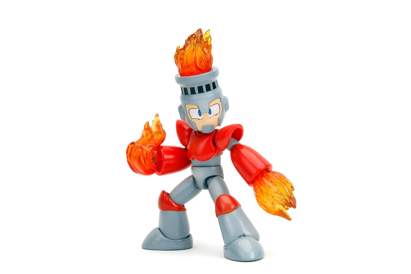 Jada Mega Man Fire Man 4" Action Figure – 1:12 Scale Collectible Toy