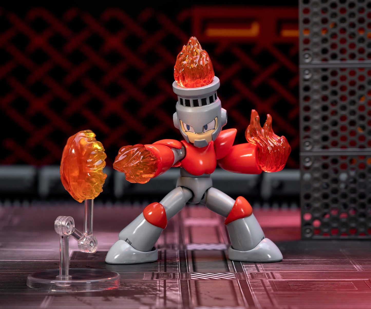 Jada Mega Man Fire Man 4" Action Figure – 1:12 Scale Collectible Toy