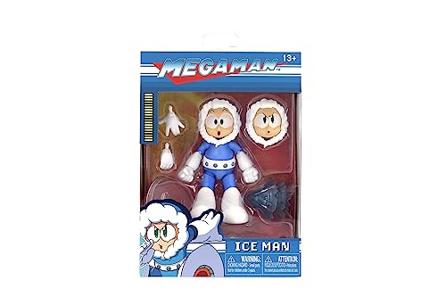 Jada Toys Mega Man Ice Man 4-Inch Action Figure – 1:12 Scale, Capcom Licensed
