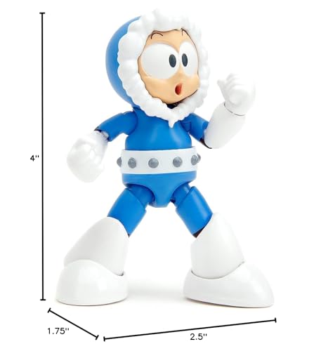 Jada Toys Mega Man Ice Man 4-Inch Action Figure – 1:12 Scale, Capcom Licensed
