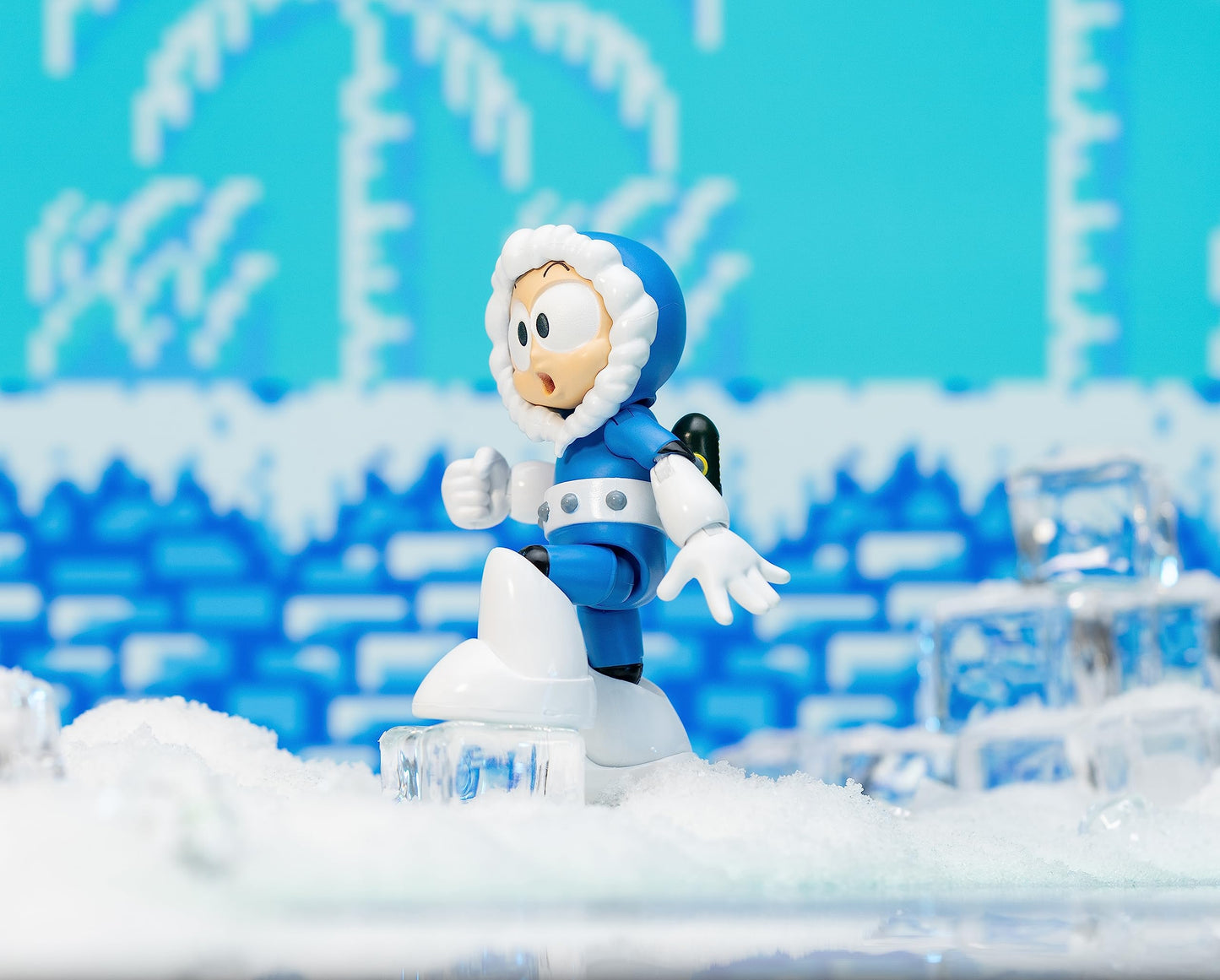 Jada Toys Mega Man Ice Man 4-Inch Action Figure – 1:12 Scale, Capcom Licensed