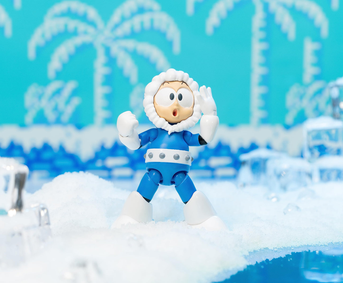 Jada Toys Mega Man Ice Man 4-Inch Action Figure – 1:12 Scale, Capcom Licensed