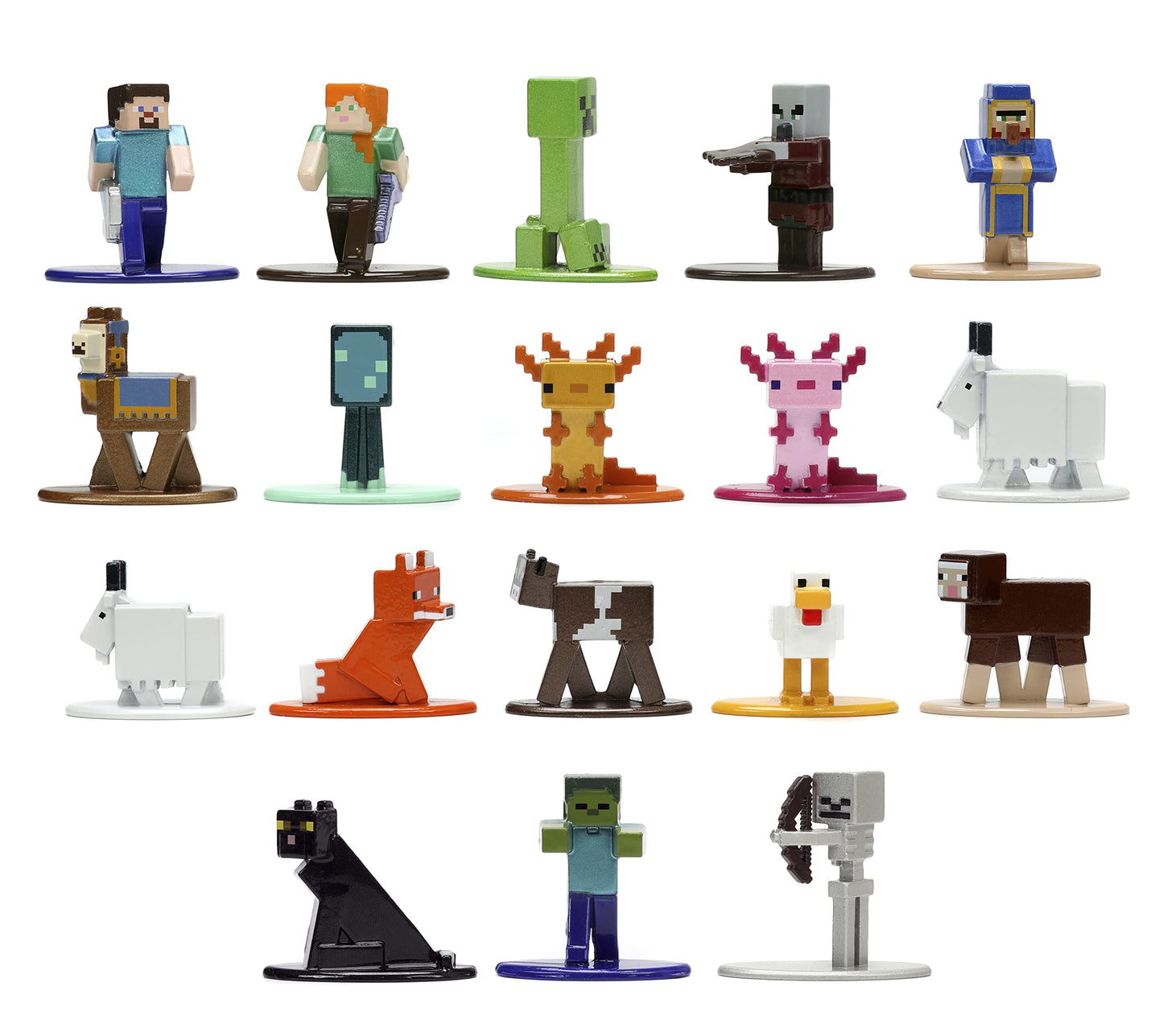 Jada Minecraft Caves and Cliffs 1.65-inch 18-Pack Series 8 Die-Cast Figures – Collectible Toys for Kids and Adults