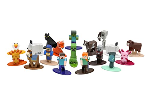 Jada Minecraft Caves and Cliffs 1.65-inch 18-Pack Series 8 Die-Cast Figures – Collectible Toys for Kids and Adults