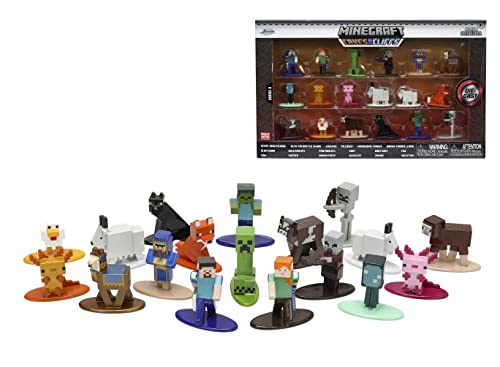 Jada Minecraft Caves and Cliffs 1.65-inch 18-Pack Series 8 Die-Cast Figures – Collectible Toys for Kids and Adults