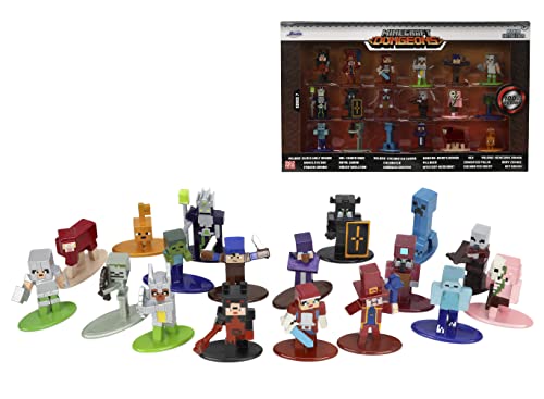 Jada Toys Minecraft Dungeons Nano MetalFig 1.65-Inch Die-Cast Figures Series 7 18-Pack