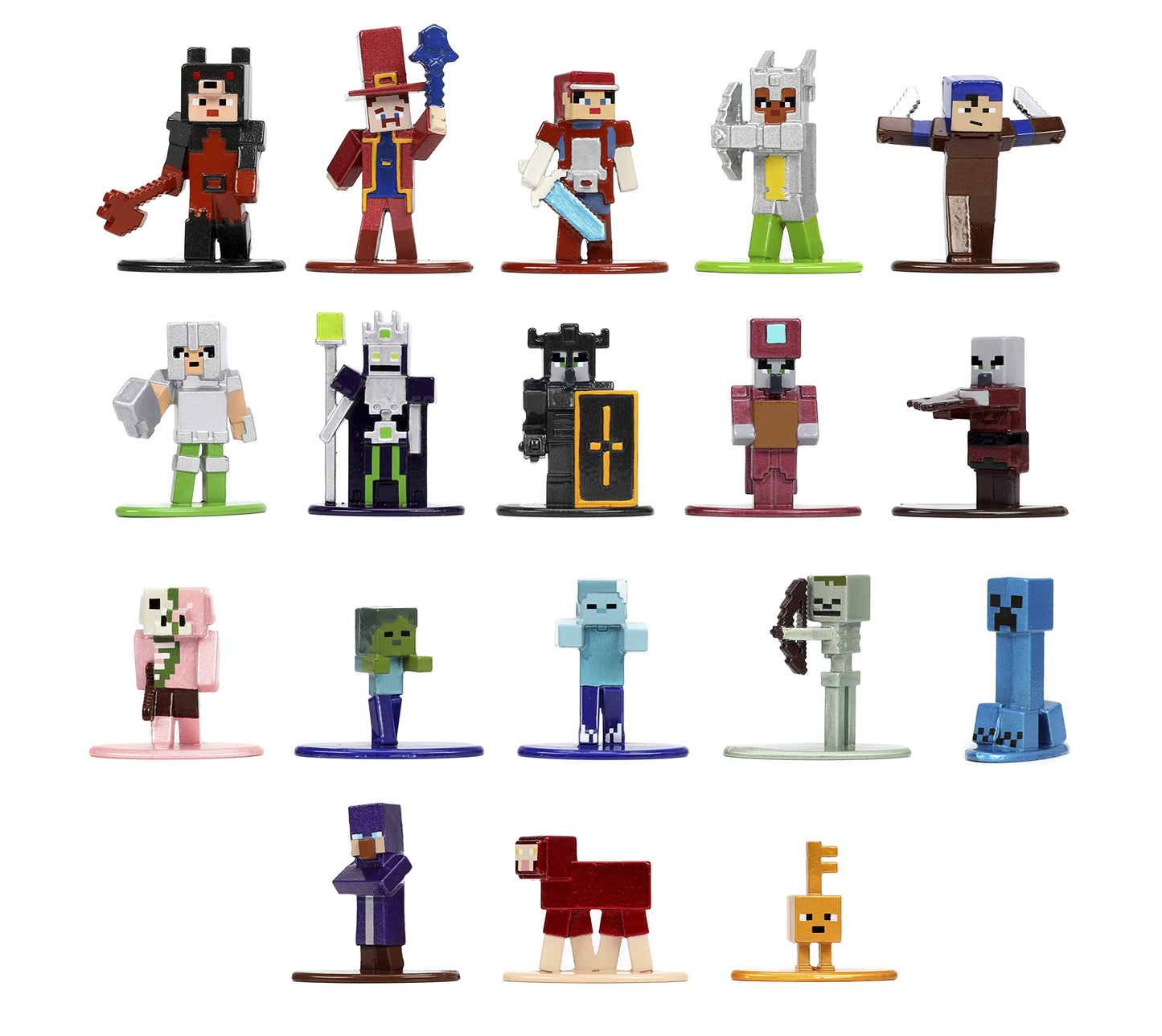 Jada Toys Minecraft Dungeons Nano MetalFig 1.65-Inch Die-Cast Figures Series 7 18-Pack