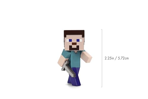 Jada Minecraft Metalfigs 4-Pack - Die-Cast 2.5-inch Wave 4 Steve, Alex, Skeleton, Villager