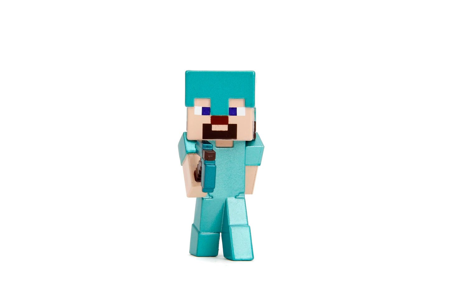 Jada Minecraft 2.5-Inch MetalFigs 4-Pack – Steve in Diamond Armor, Alex in Leather Armor, Enderman & Creeper