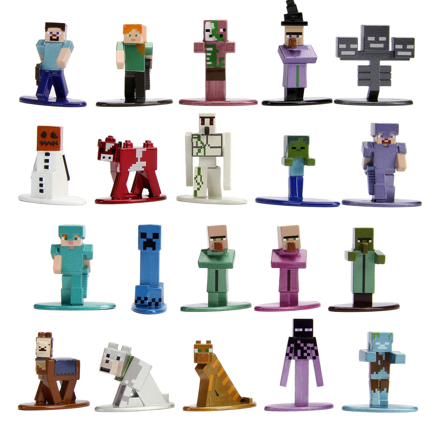 Jada Toys Minecraft Nano Metal Figures 1.65in Die-Cast 20-Pack Wave 2