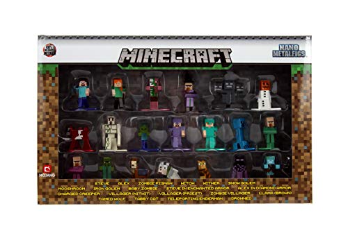 Jada Toys Minecraft Nano Metal Figures 1.65in Die-Cast 20-Pack Wave 2