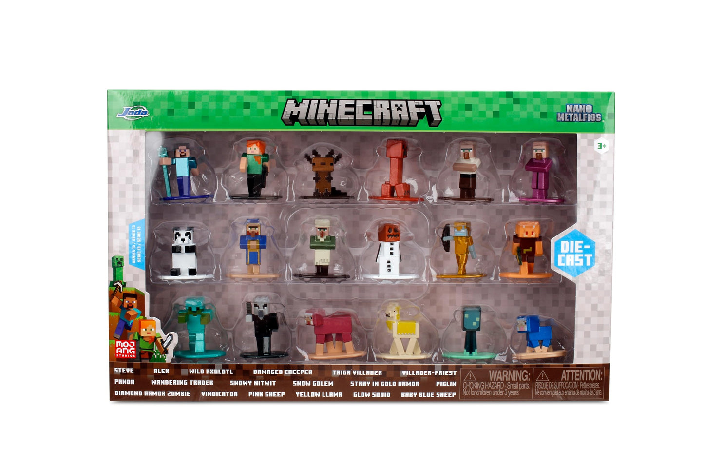 Jada Minecraft Nano Metalfigs Series 13 – 18-Pack Die-Cast Mini Figures