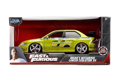 Jada Toys Fast & Furious 1:24 Brian's Mitsubishi Lancer Evolution VII Die-Cast Car – Lime Green (99788)