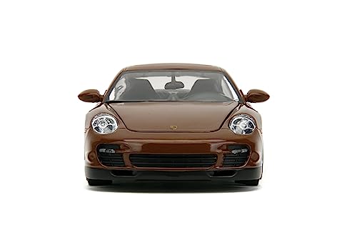 Jada M&M's 1:24 Porsche 911 Turbo Die-Cast Car + 2.75-Inch Brown Figure
