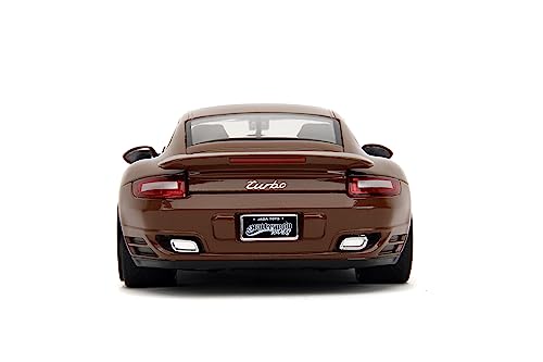 Jada M&M's 1:24 Porsche 911 Turbo Die-Cast Car + 2.75-Inch Brown Figure